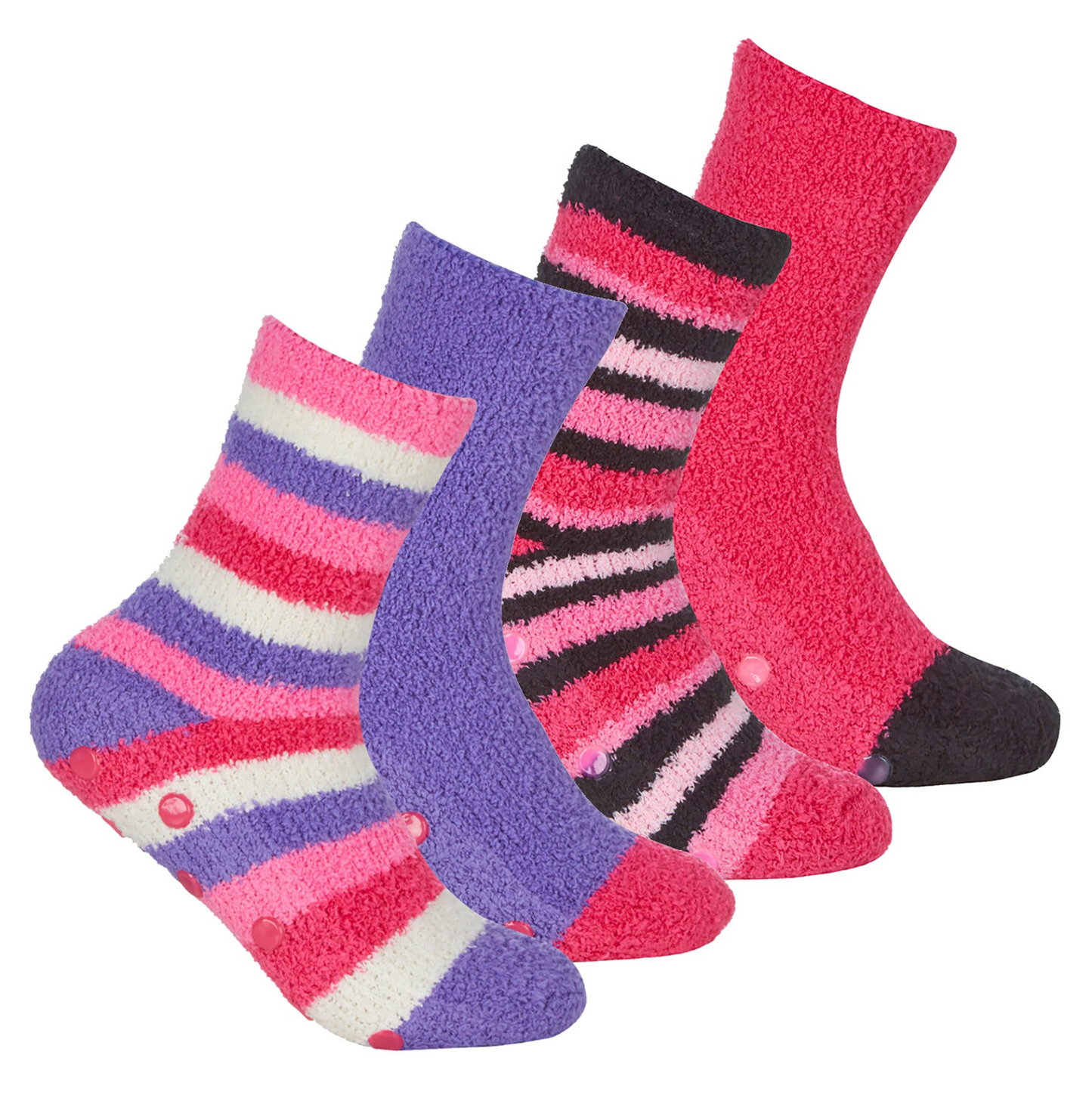 4 Pairs Ladies Cosy Thermal Slipper Bed Socks