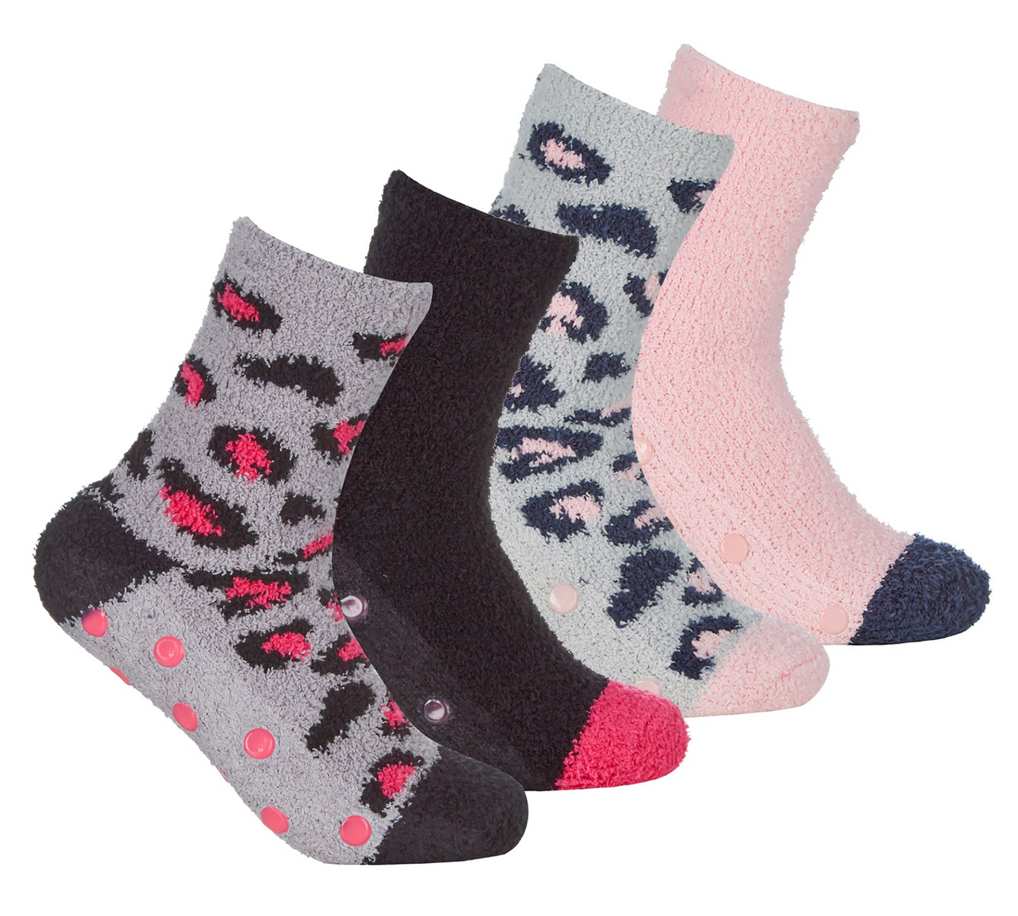 4 Pairs Ladies Cosy Thermal Slipper Bed Socks