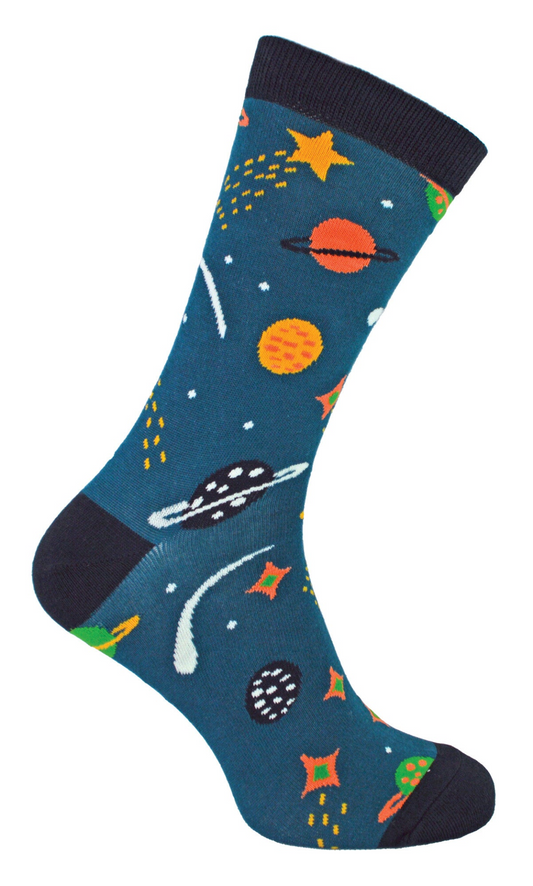 Mens Novelty Bamboo Socks | Space Solar System