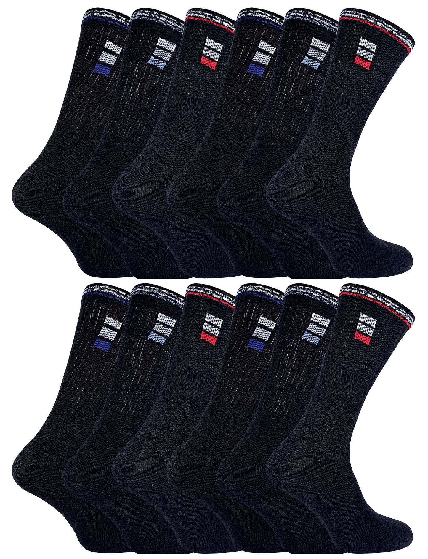 12 Pairs Mens Cotton Sport Socks