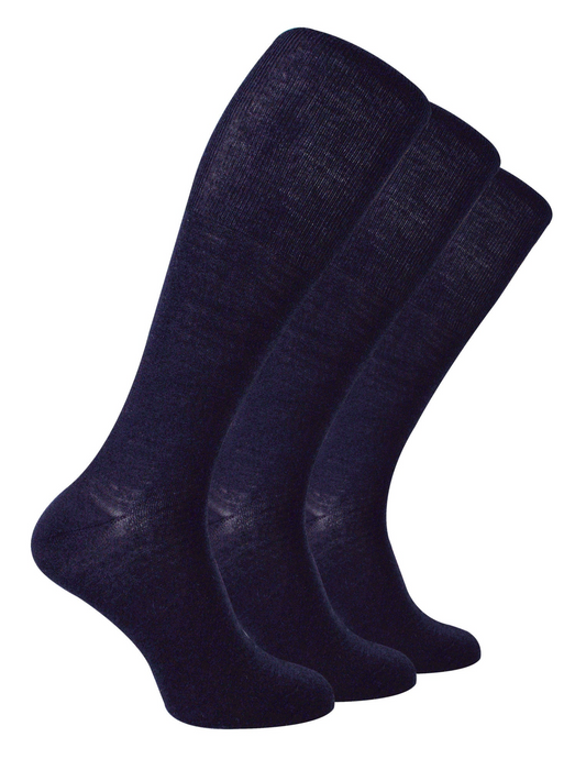 3 Pairs Mens Cushioned Knee High Merino Wool Socks