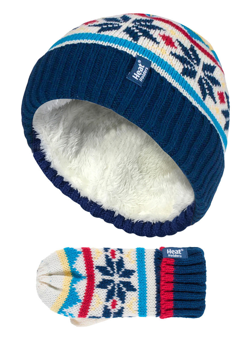 Kids Thermal Warm Hat and Mitten Set