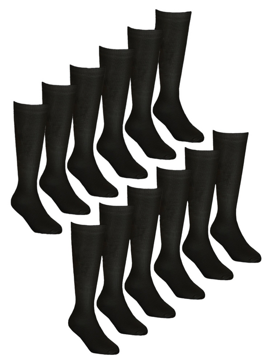 12 Pairs Girls Knee High Soft Bamboo Socks