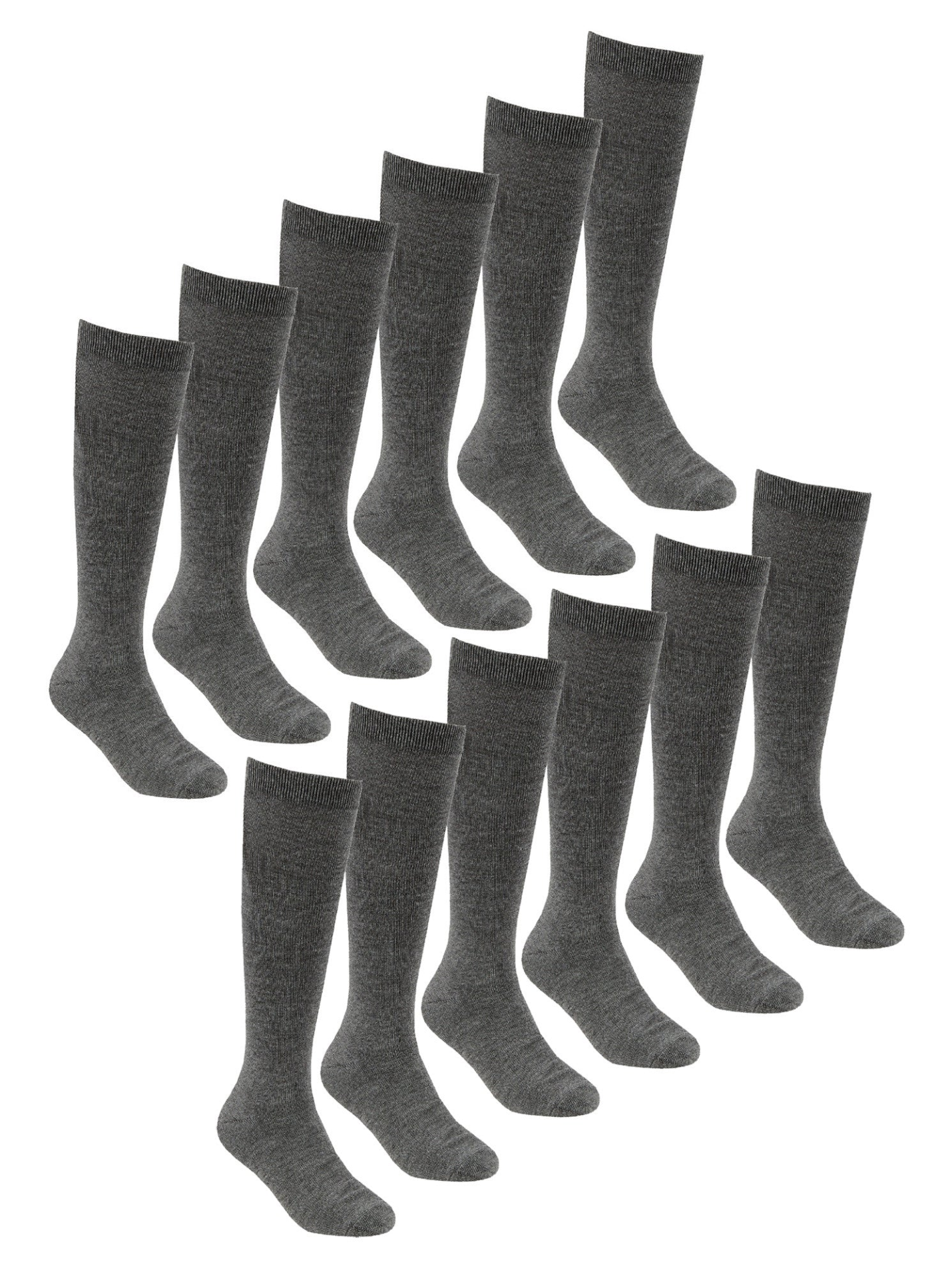 12 Pairs Girls Knee High Soft Bamboo Socks