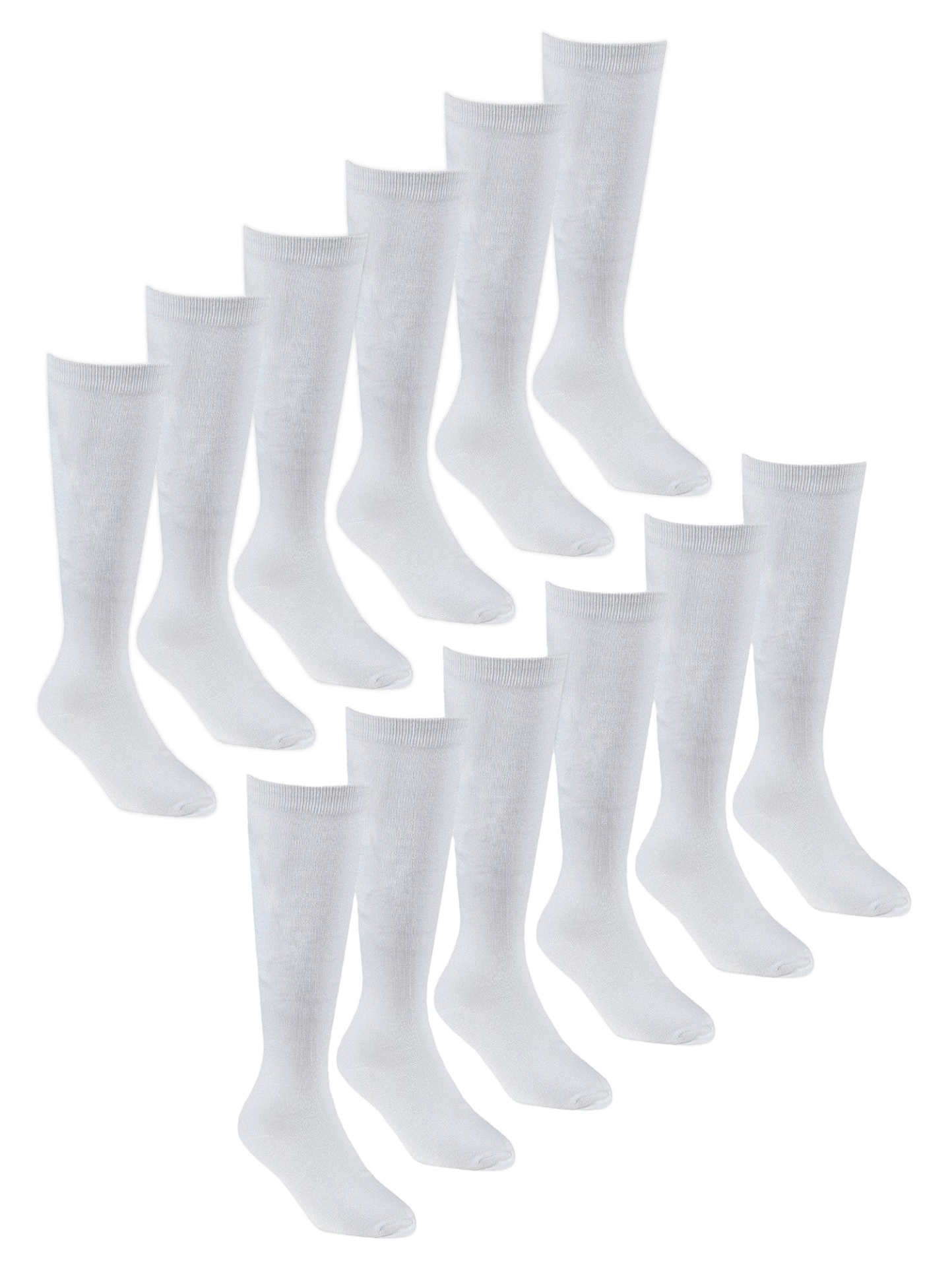 12 Pairs Girls Knee High Soft Bamboo Socks