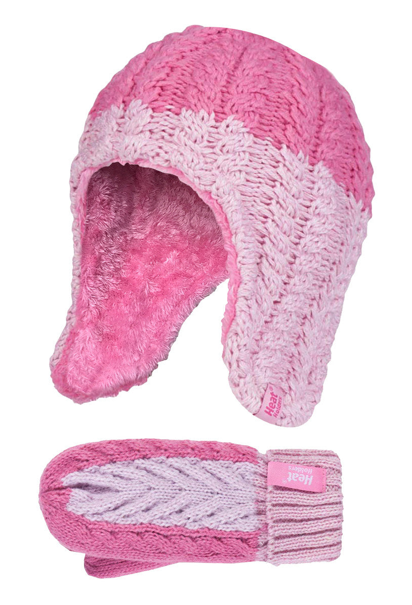 Girls Thermal Warm Hat & Mittens Set