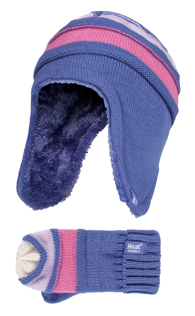 Girls Thermal Warm Hat & Mittens Set