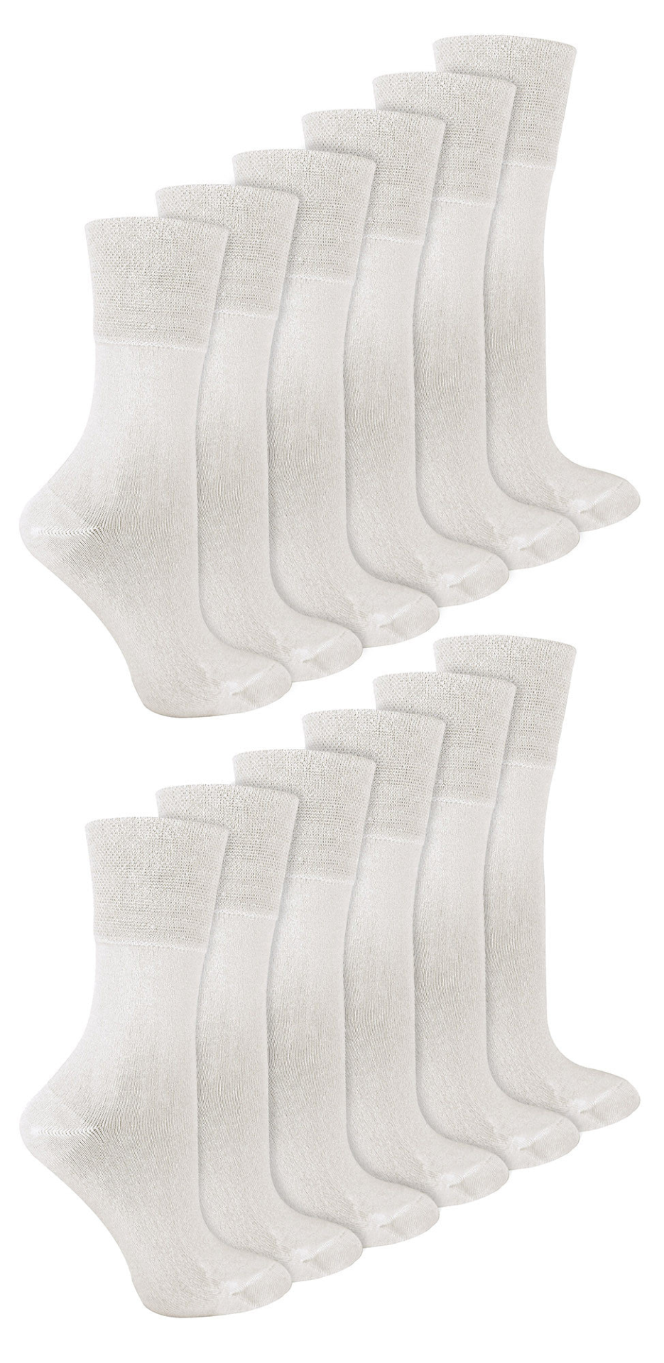 12 Pairs Ladies Diabetic Bamboo Socks