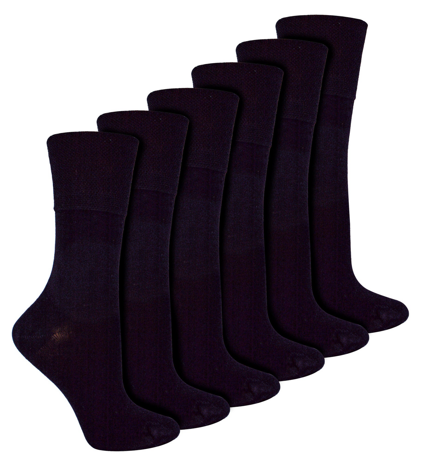 6 Pack Ladies Diabetic Bamboo Socks