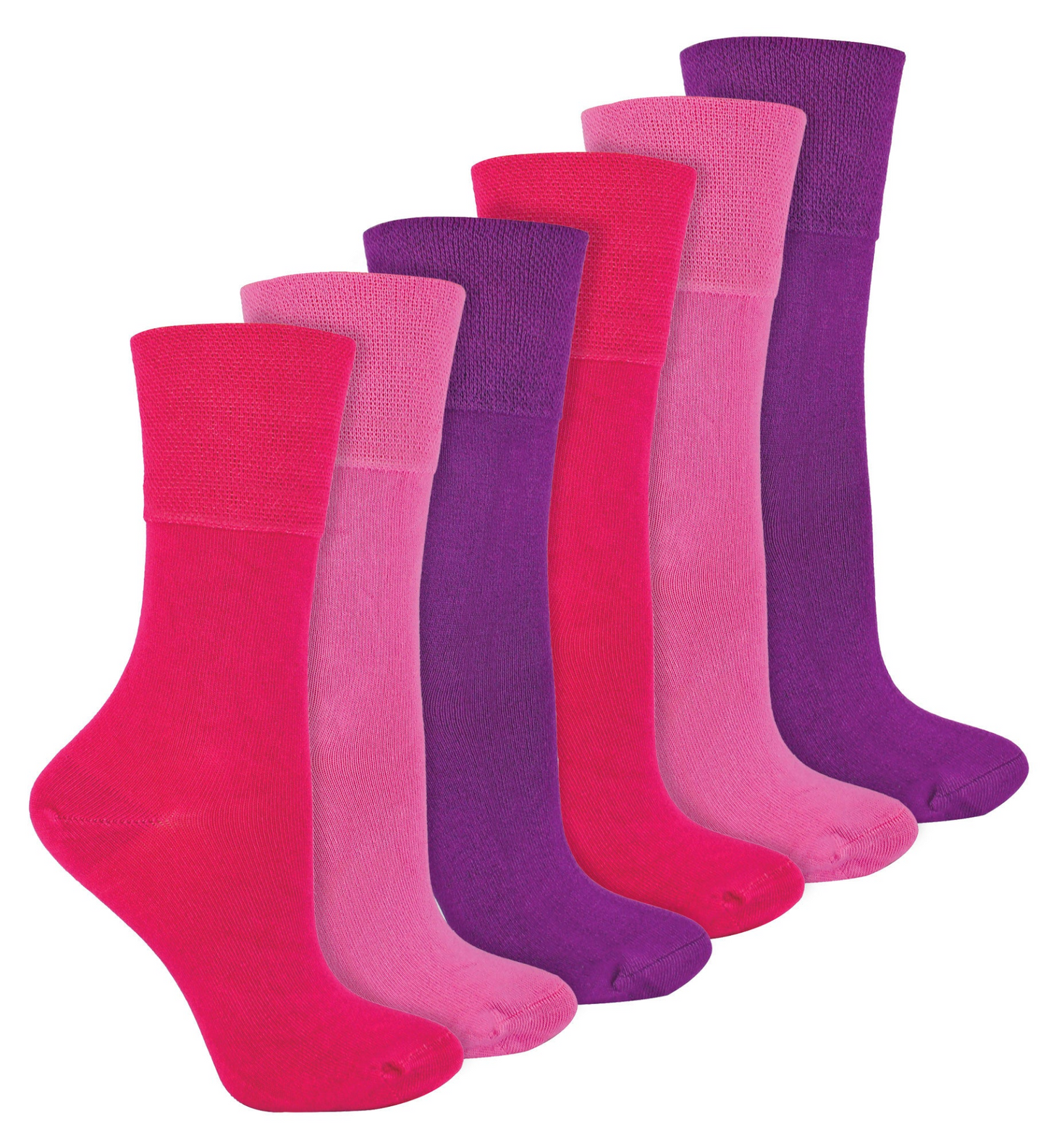 6 Pack Ladies Diabetic Bamboo Socks