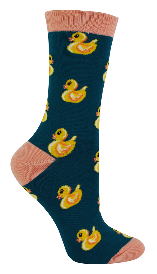 Womens Novelty Rubber Ducks Socks