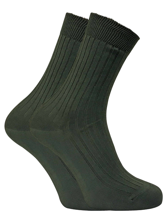 2 Pairs Mens 100% Cotton Breathable Hiking Socks