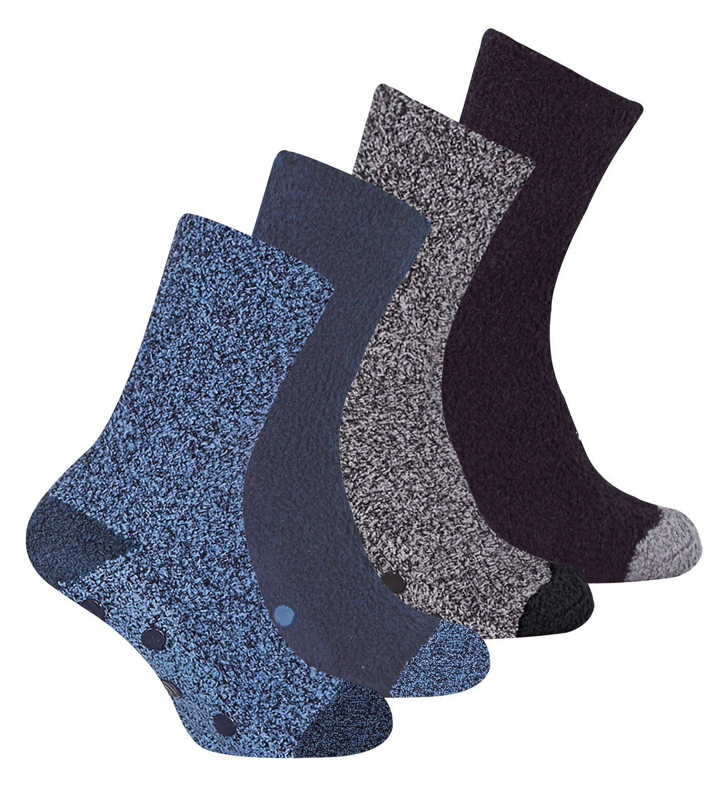 4 Pairs Mens Cosy Thermal Slipper Bed Socks