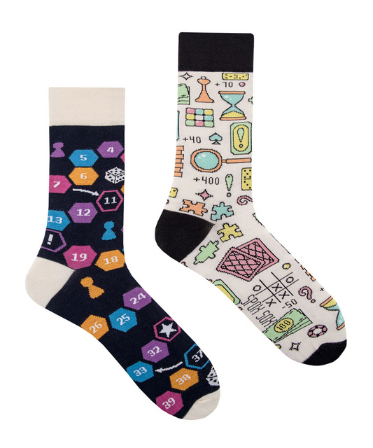 Unisex Mismatched Odd Novelty Socks - Board Games