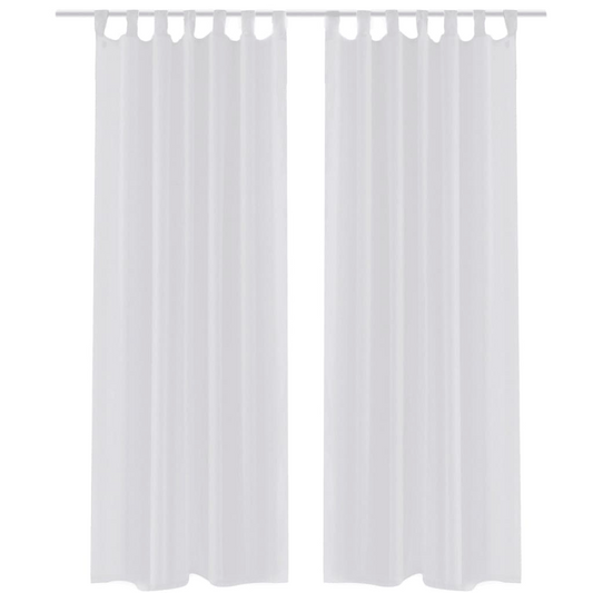 White Sheer Curtain 140 x 175 cm 2 pcs