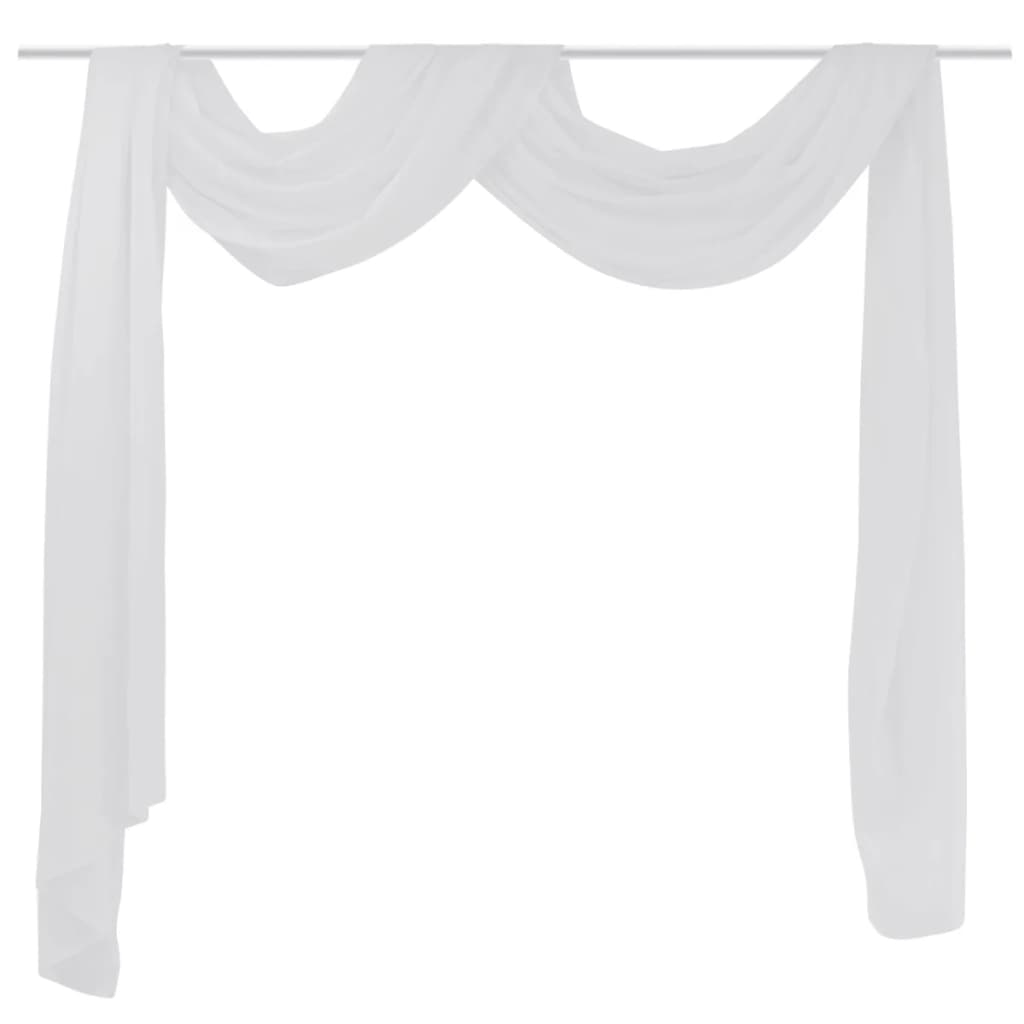 Sheer Voile Drape 140 x 600 cm White