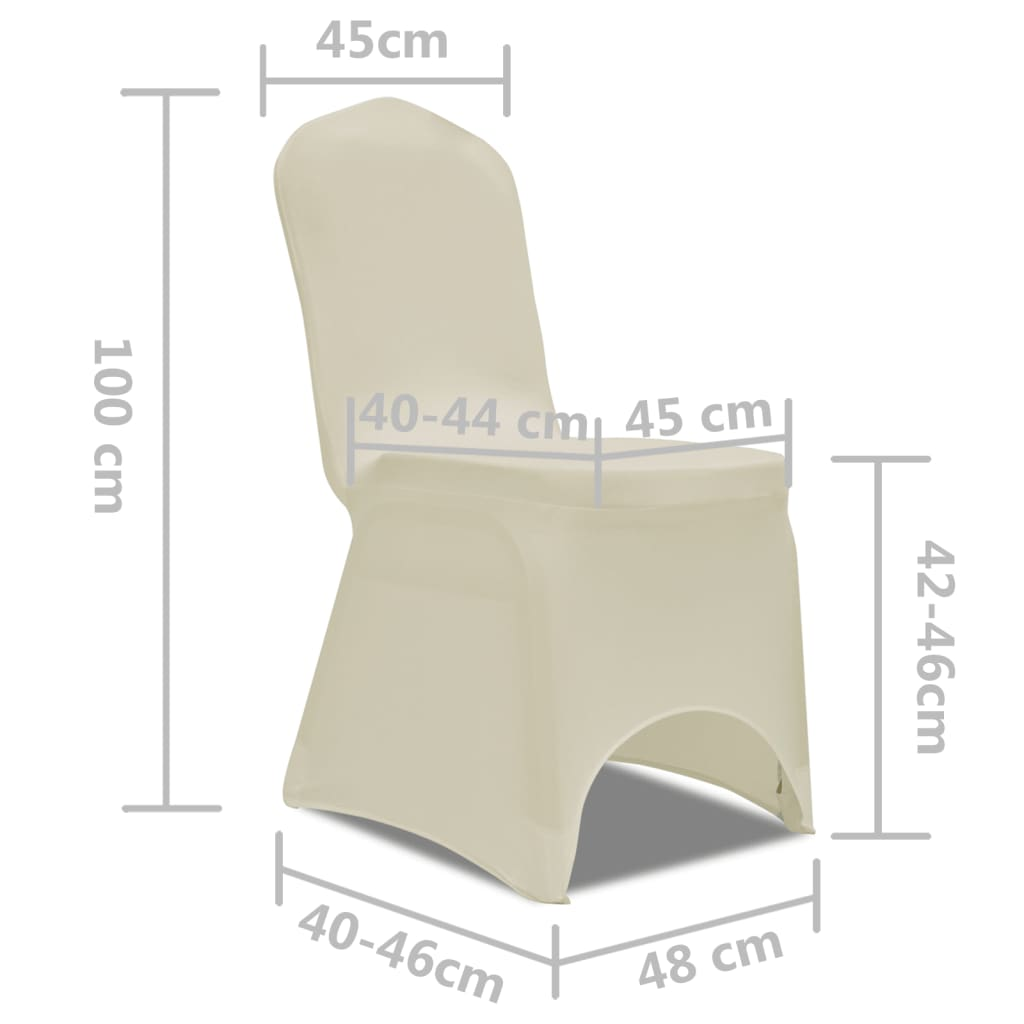 vidaXL Stretch Chair Cover 4 pcs Cream