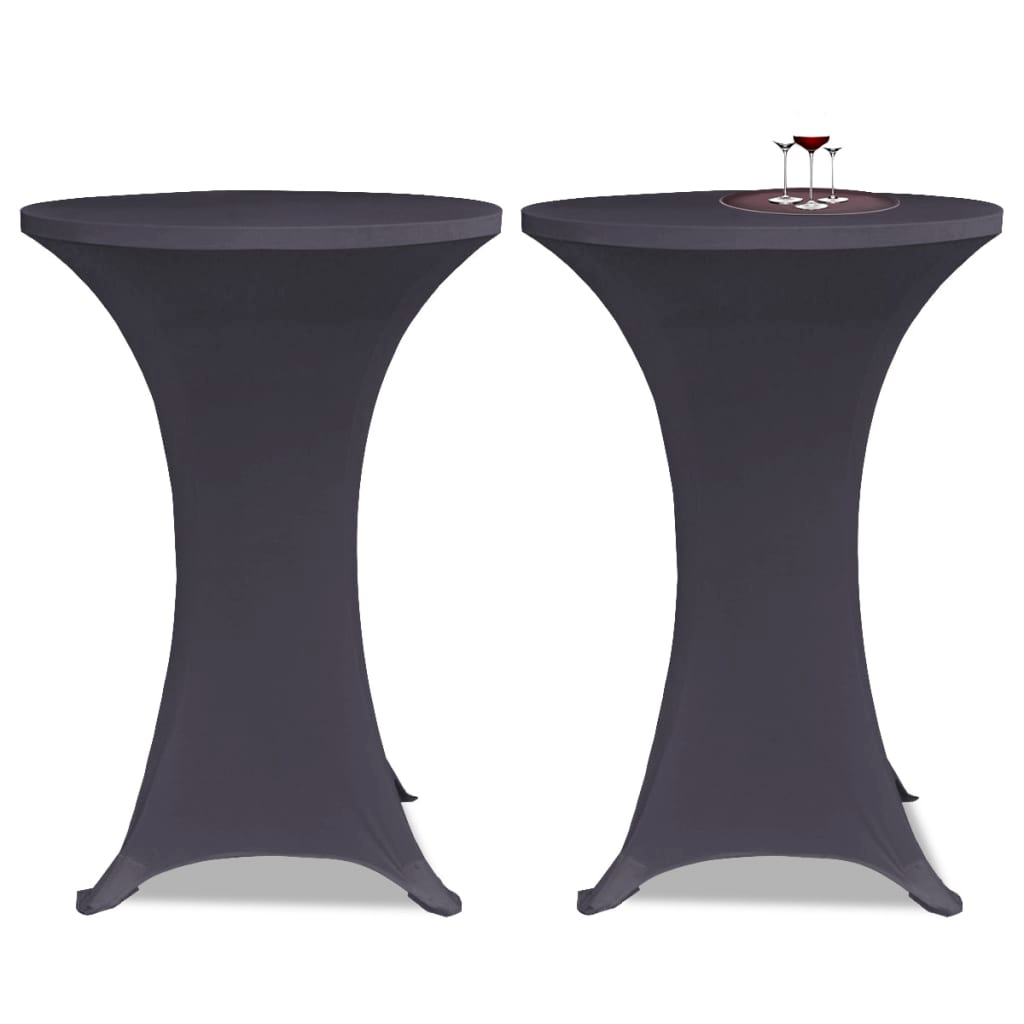 Stretch Table Cover 2 pcs 60 cm Anthracite