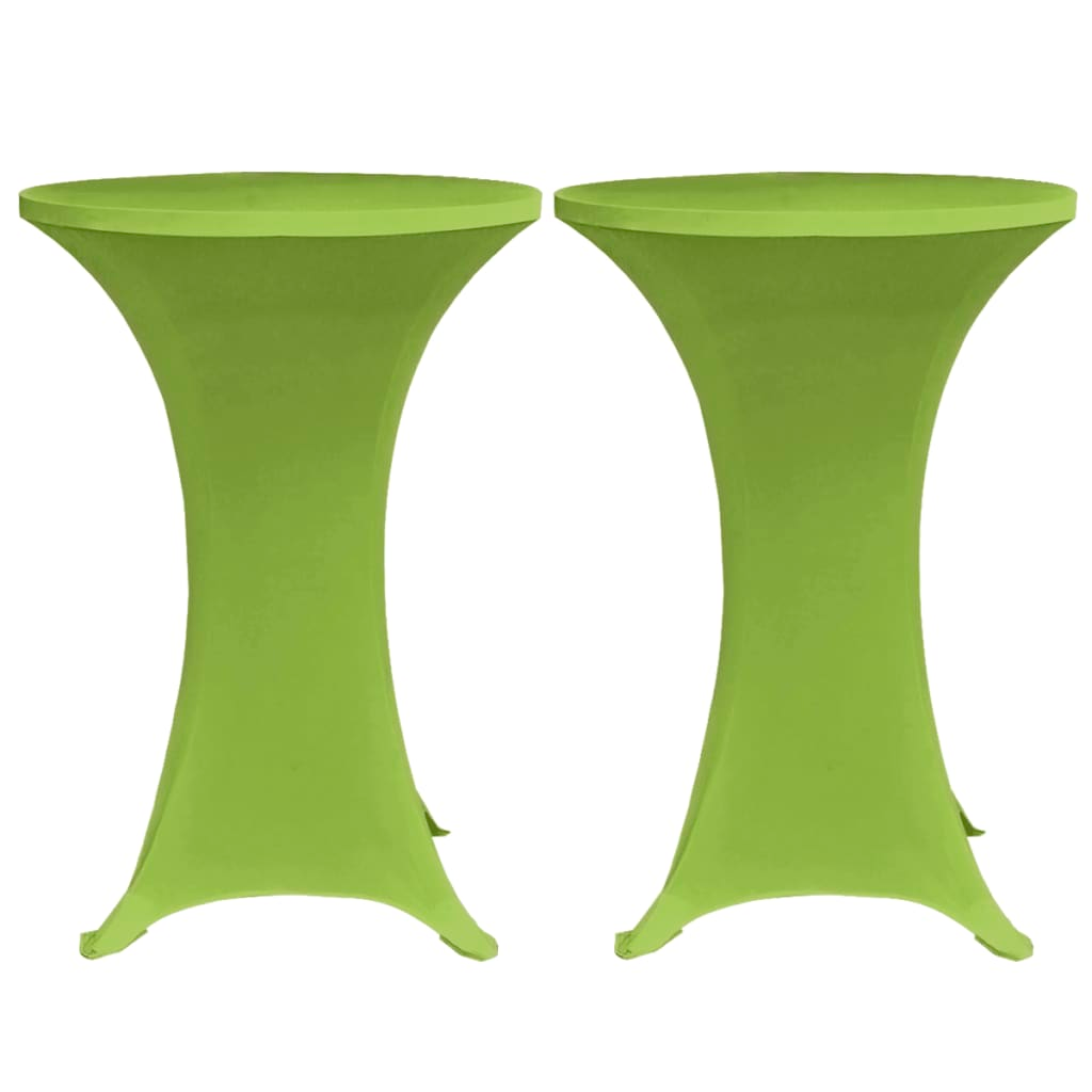 vidaXL Stretch Table Cover 2 pcs 80 cm Green