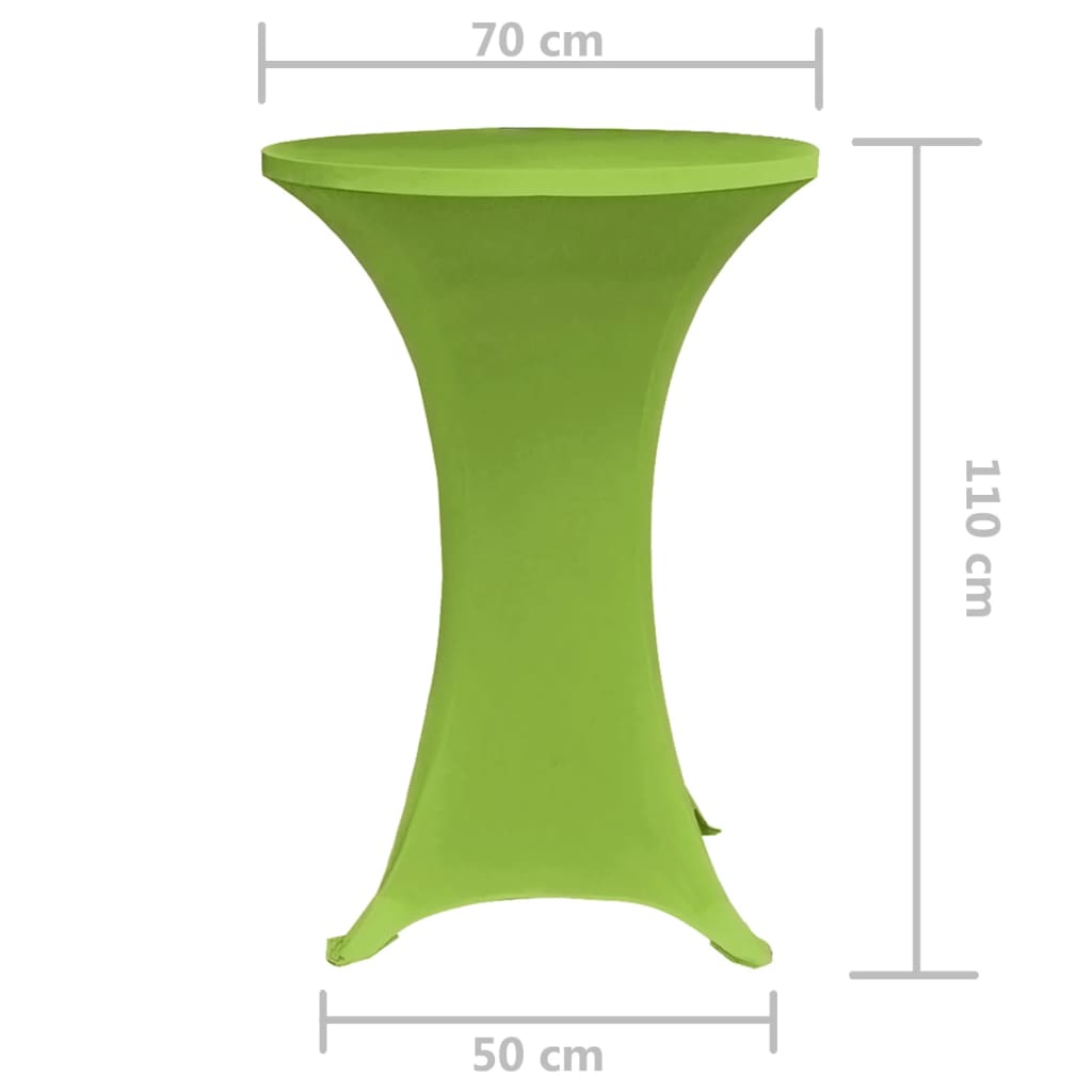 Stretch Table Cover 2 pcs 70 cm Green