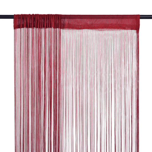 vidaXL String Curtains 2 pcs 100x250 cm Burgundy