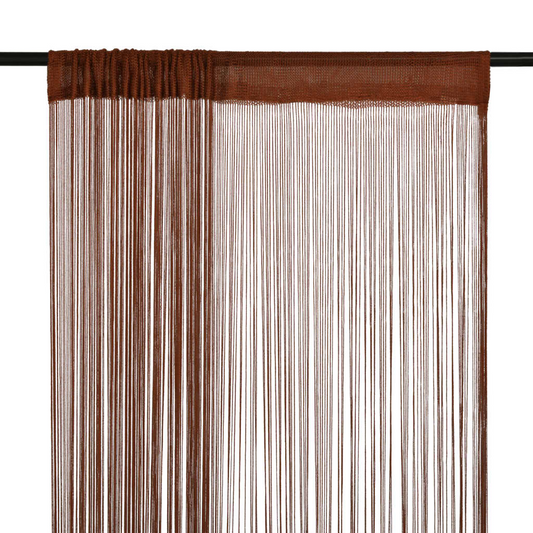 vidaXL String Curtains 2 pcs 140x250 cm Brown