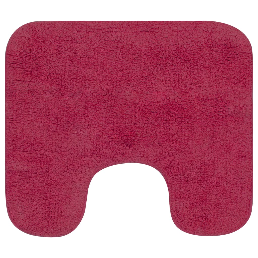 vidaXL Bathroom Mat Set 3 Pieces Fabric Fuchsia