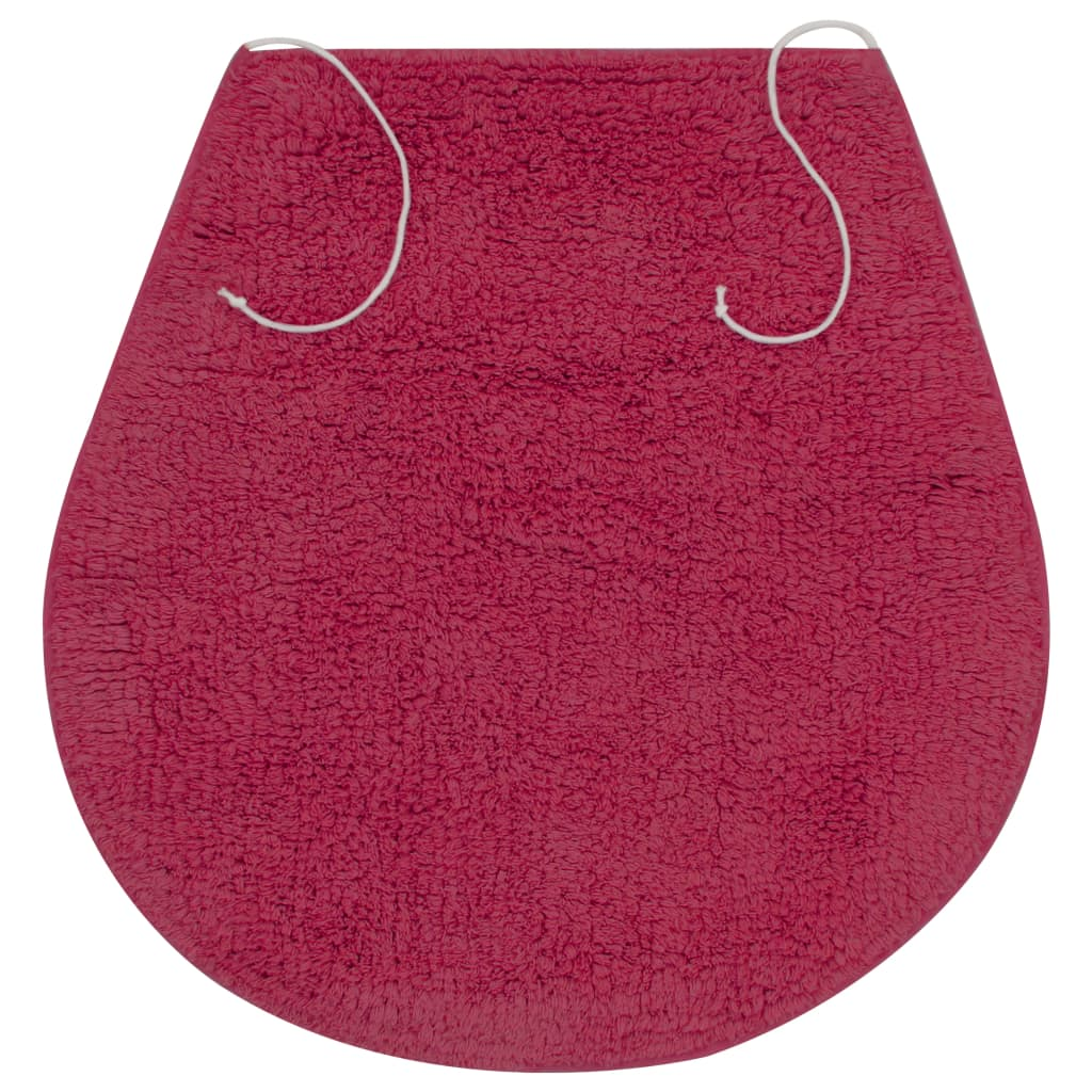 vidaXL Bathroom Mat Set 3 Pieces Fabric Fuchsia