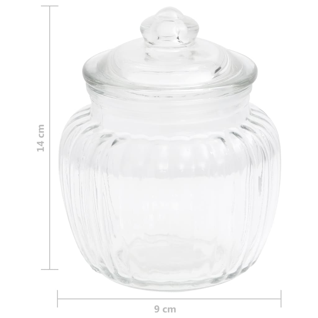 Storage Jars 6 pcs 500 ml Glass