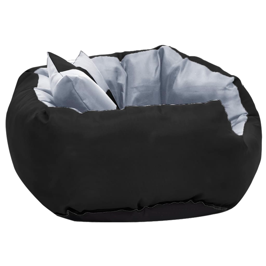 Reversible & Washable Dog Cushion Grey and Black 65x50x20 cm