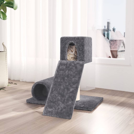 Cat Tree with Sisal Scratching Post Dark Grey 59 cm