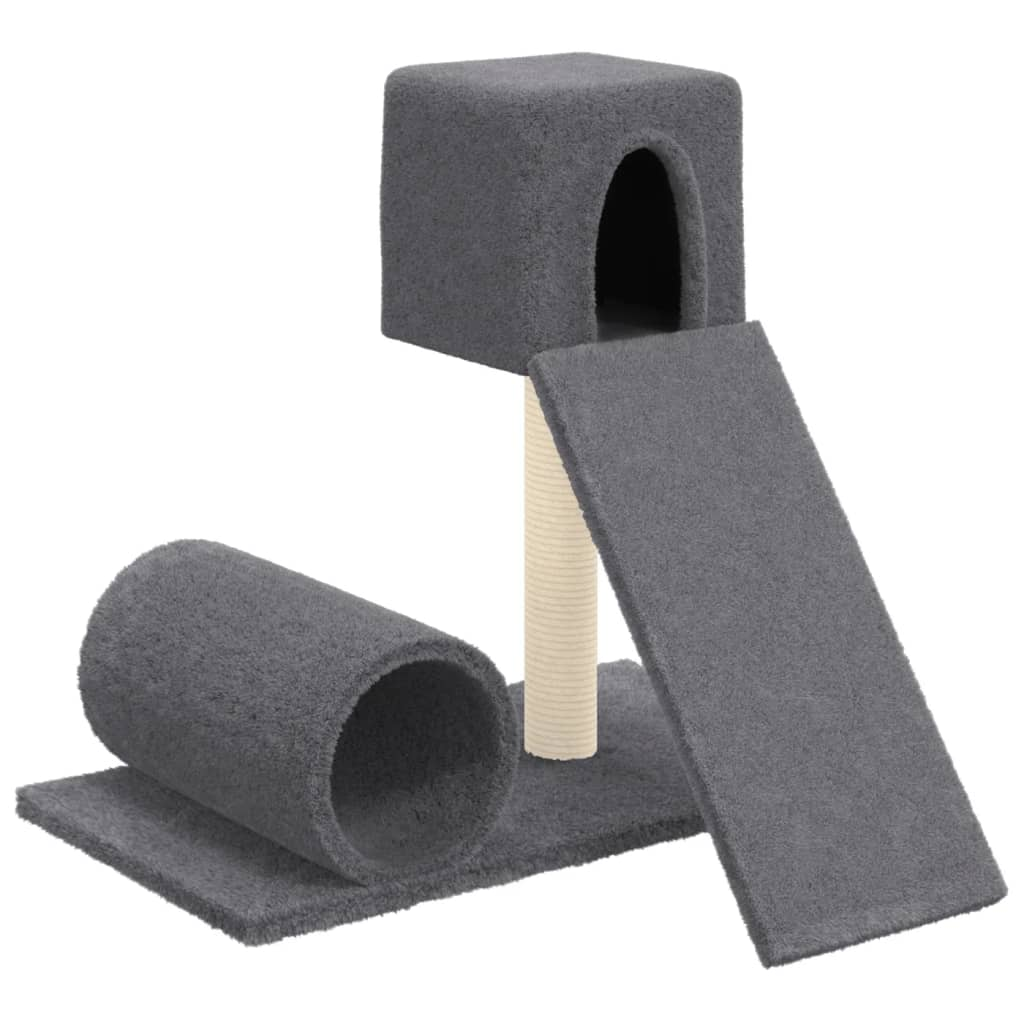 Cat Tree with Sisal Scratching Post Dark Grey 59 cm