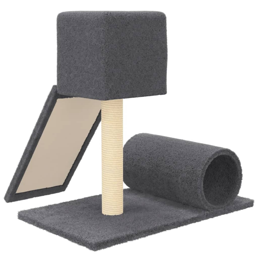 Cat Tree with Sisal Scratching Post Dark Grey 59 cm