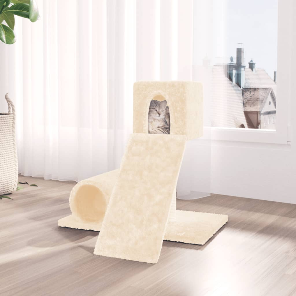 Cat Tree with Sisal Scratching Post Cream 59 cm