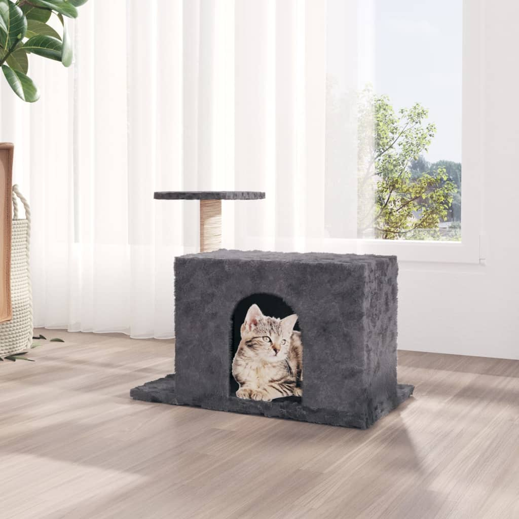 Cat Tree with Sisal Scratching Post Dark Grey 51 cm