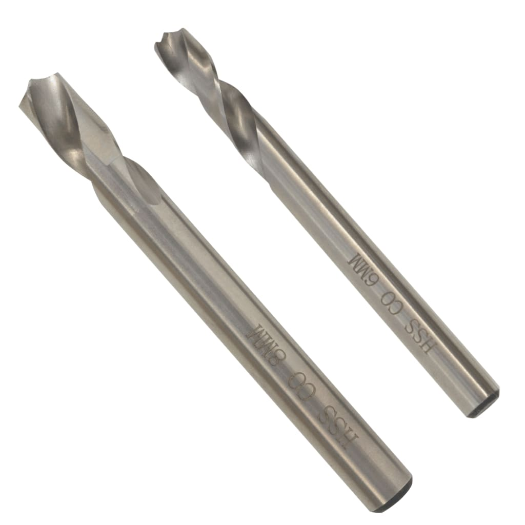 vidaXL 2 Piece Spot Weld Drill Bit Set 6/8 mm HSS