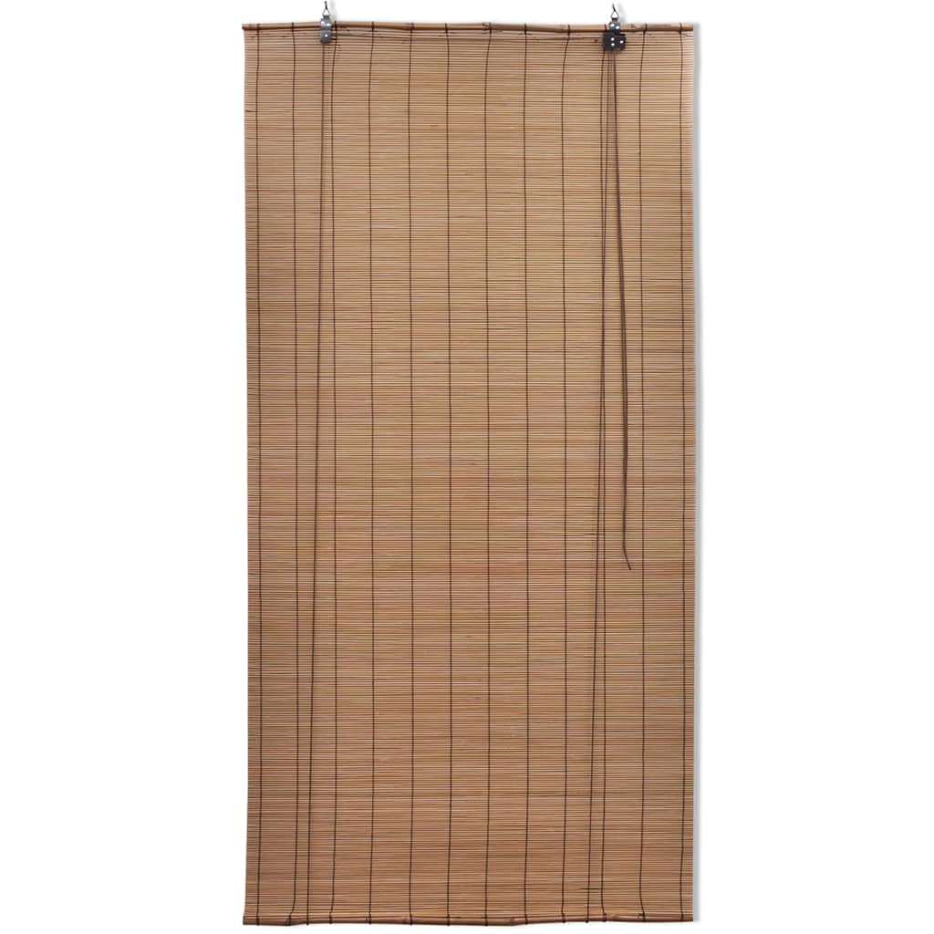 Roller Blind Bamboo 100x220 cm Brown