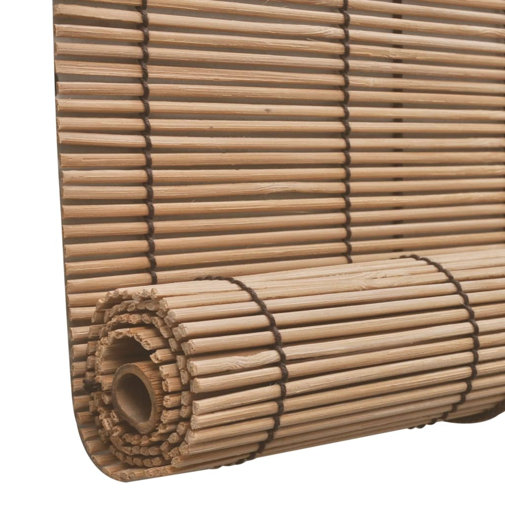 Roller Blind Bamboo 100x220 cm Brown