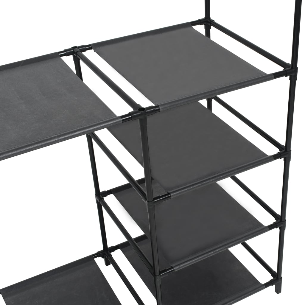 Clothes Rack Steel and Non-woven Fabric 87x44x158 cm Black