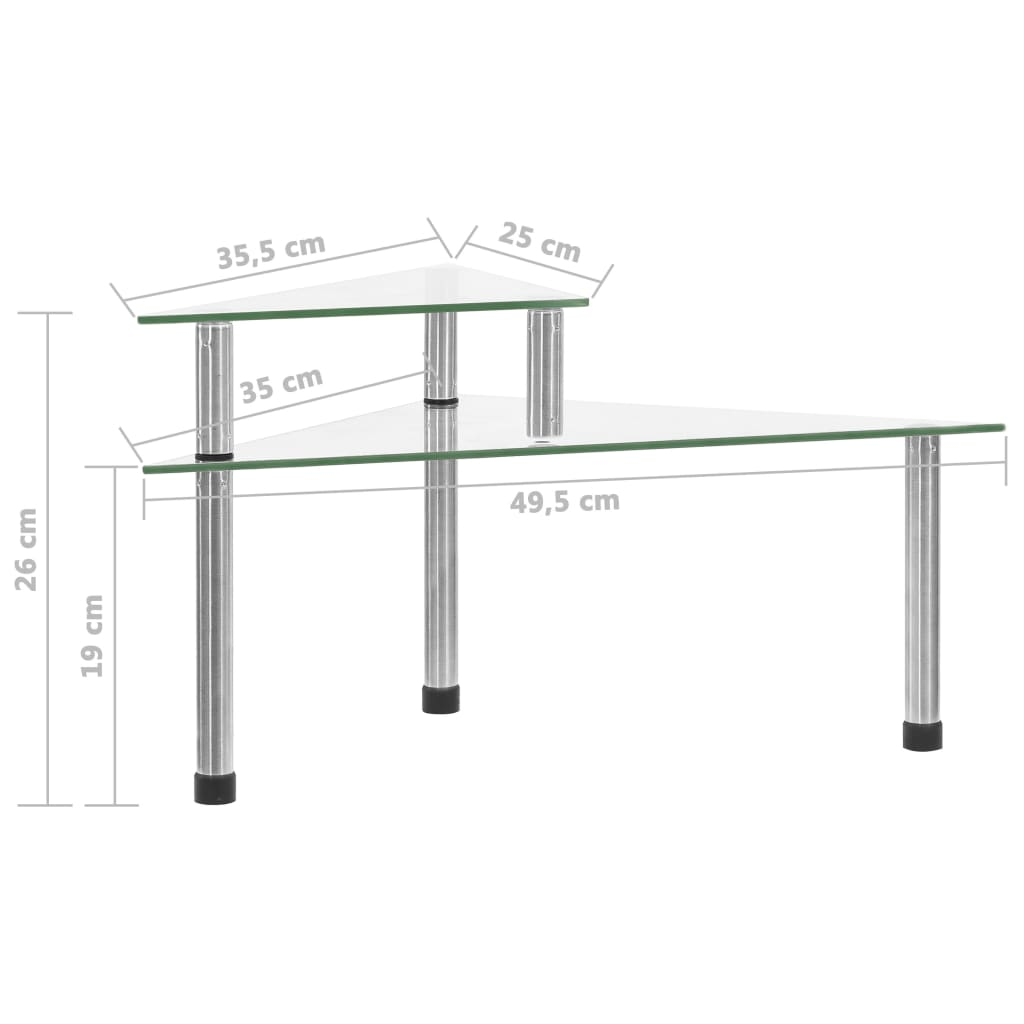 Kitchen Shelf Transparent 49.5x35x19 cm Tempered Glass