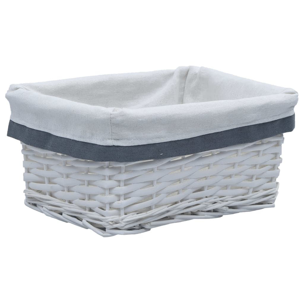 3 Piece Nesting Basket Set White Willow