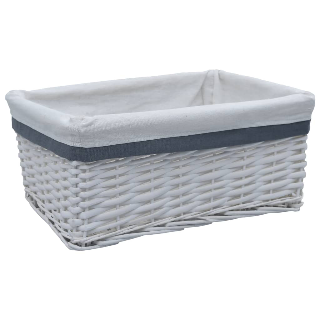 3 Piece Nesting Basket Set White Willow