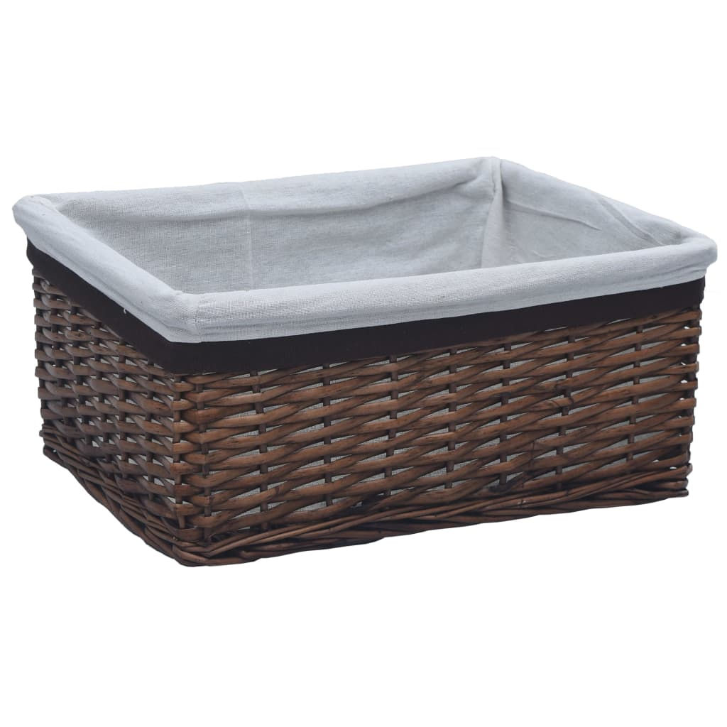 3 Piece Nesting Basket Set Brown Willow