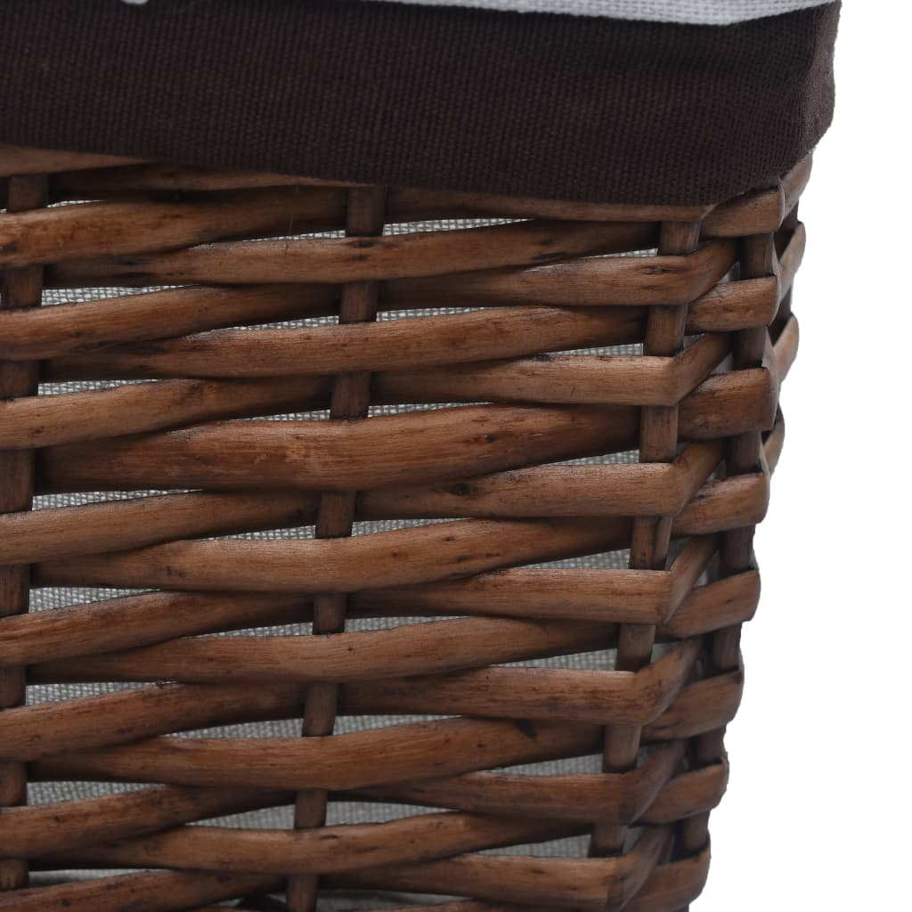 3 Piece Nesting Basket Set Brown Willow