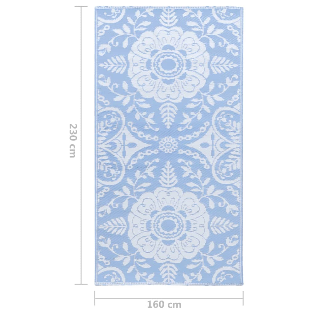 vidaXL Outdoor Carpet Baby Blue 160x230 cm PP