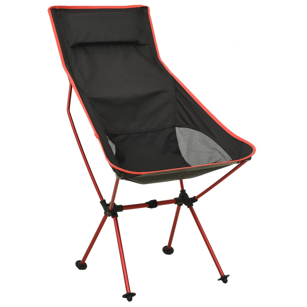 Foldable Camping Chair PVC and Aluminium Black