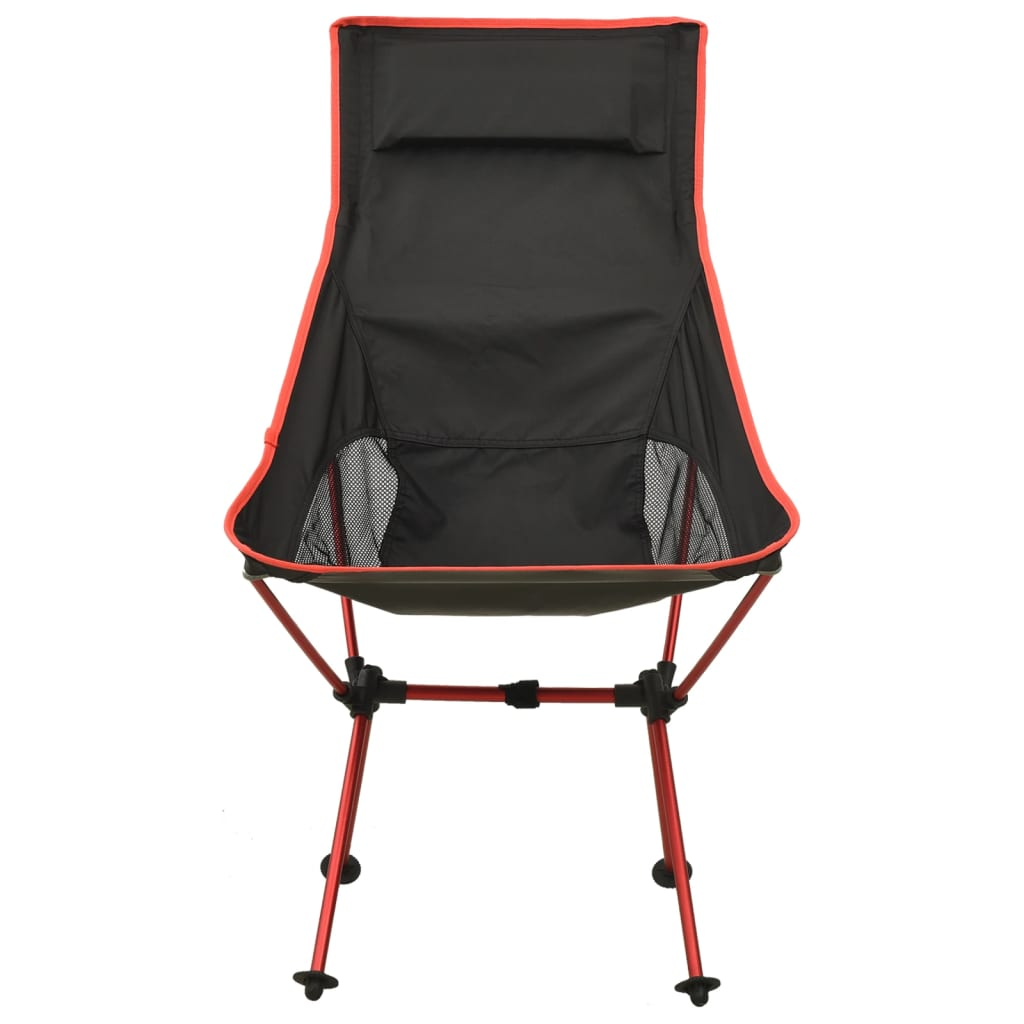 Foldable Camping Chair PVC and Aluminium Black