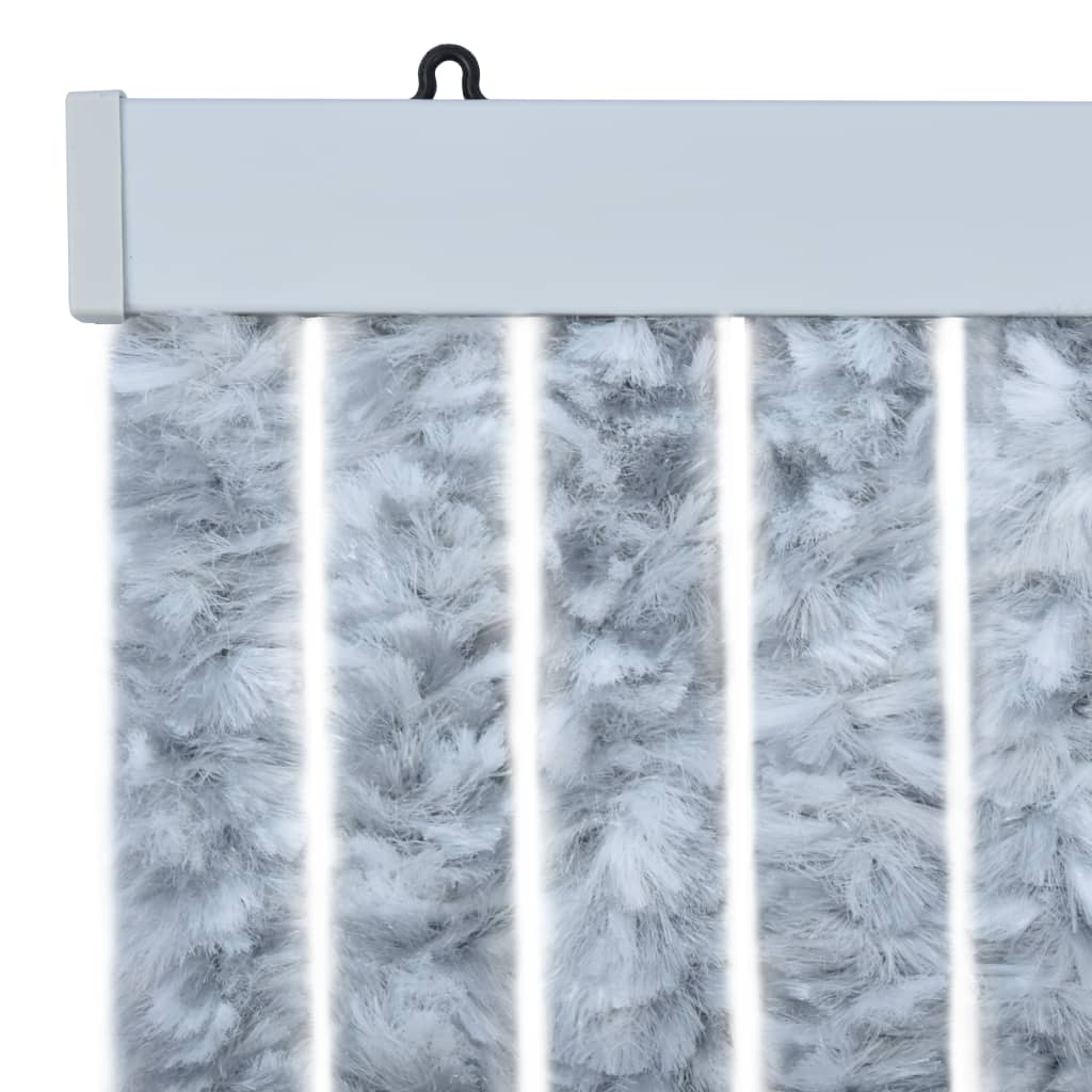 Insect Curtain White and Grey 56x200 cm Chenille