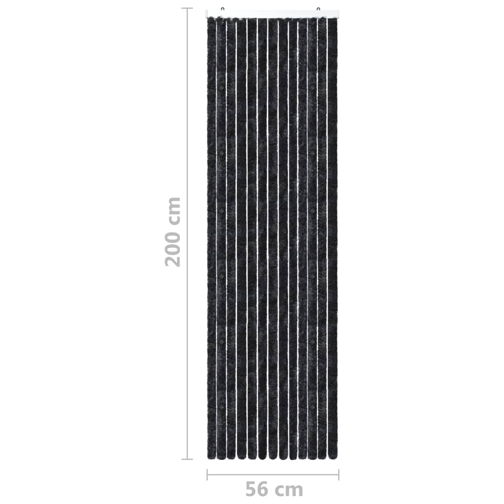 vidaXL Insect Curtain Anthracite 56x200 cm Chenille