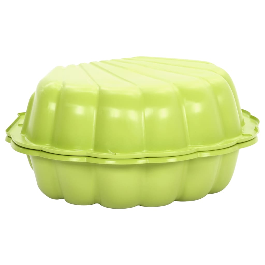 vidaXL Sandpits 2 pcs Green 77x87x21cm Plastic